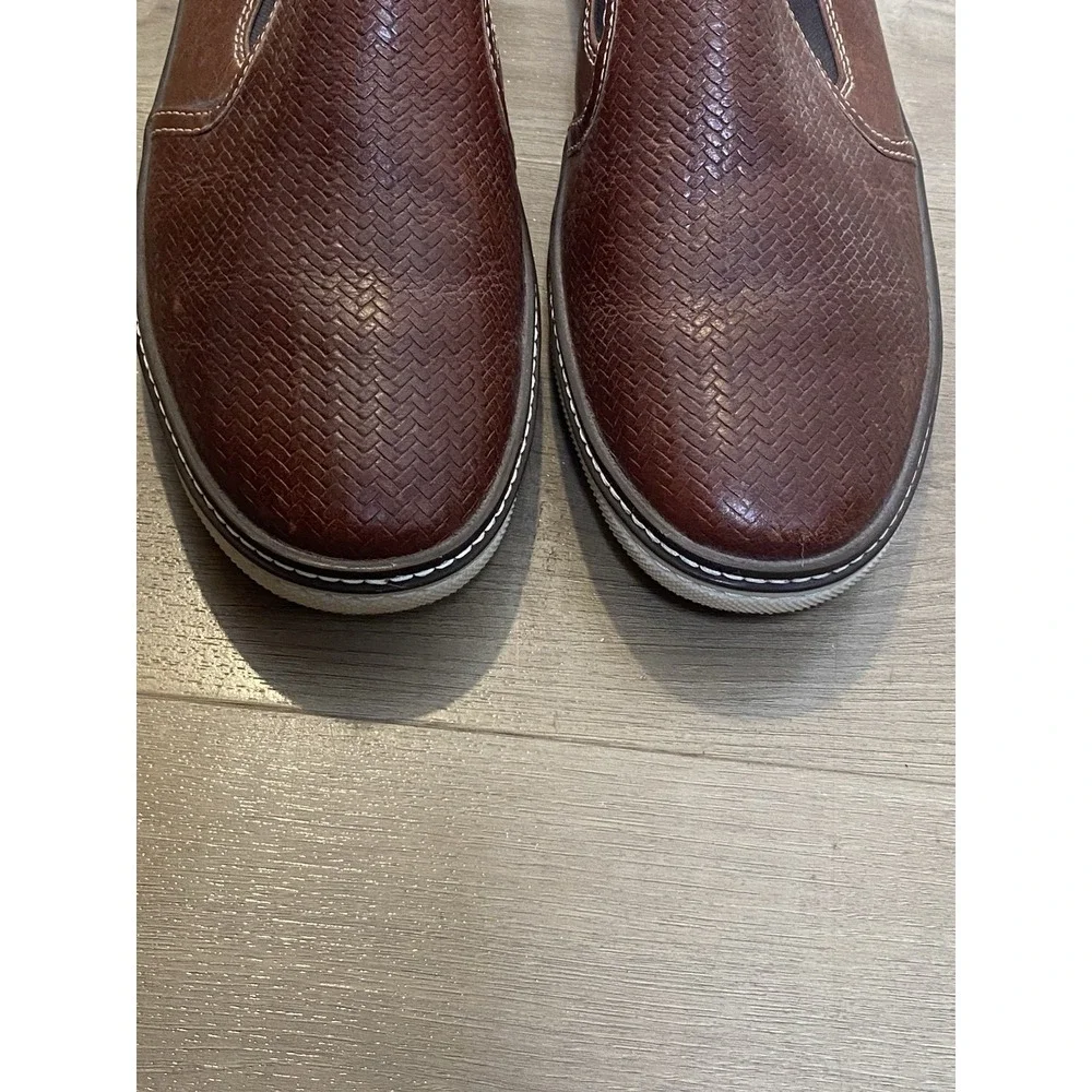Johnston & Murphy Mcguffey Slip-On Loafer Brown Leather Shoes Men's 9.5